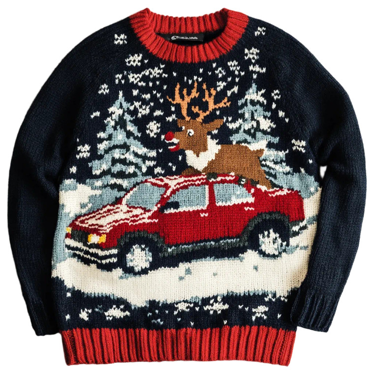 Rudolph Jumper Crash Vinyl Car Decal Sticker – Waterproof & UV-Resistant 8"