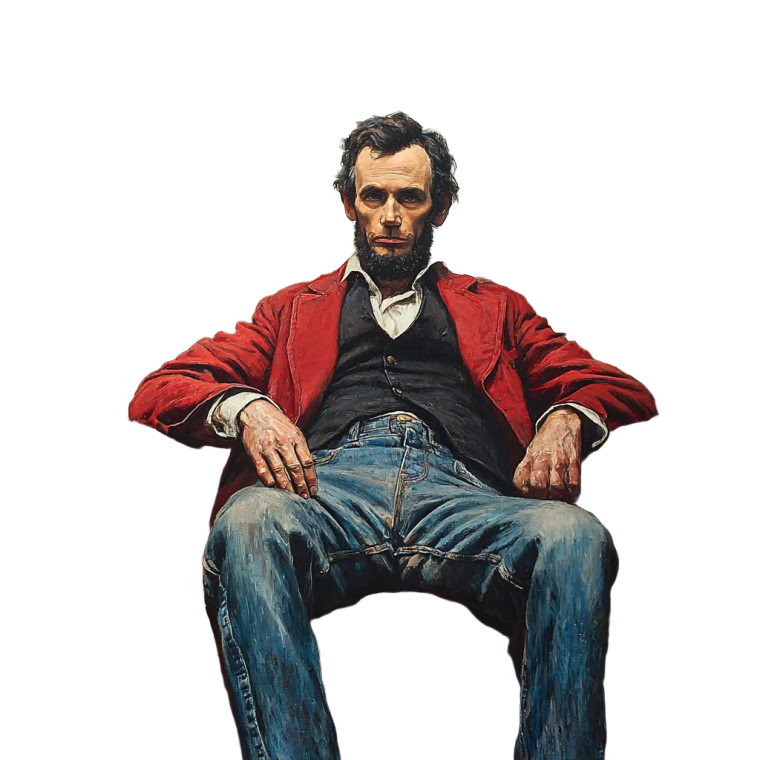 Abe Lincoln Vinyl Car Decal Sticker – Waterproof & UV-Resistant 8"