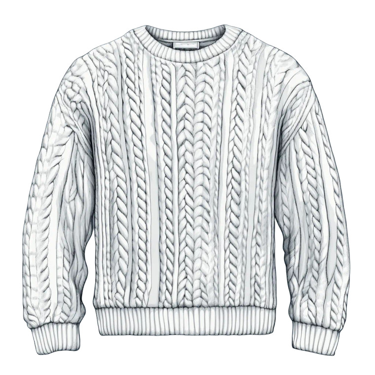 Knitted Sweater Mockup Vinyl Car Decal Sticker – Waterproof & UV-Resistant 8"