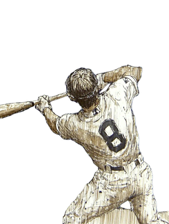 Baseball Player Home Run Vinyl Car Decal Sticker – Waterproof & UV-Resistant 8"