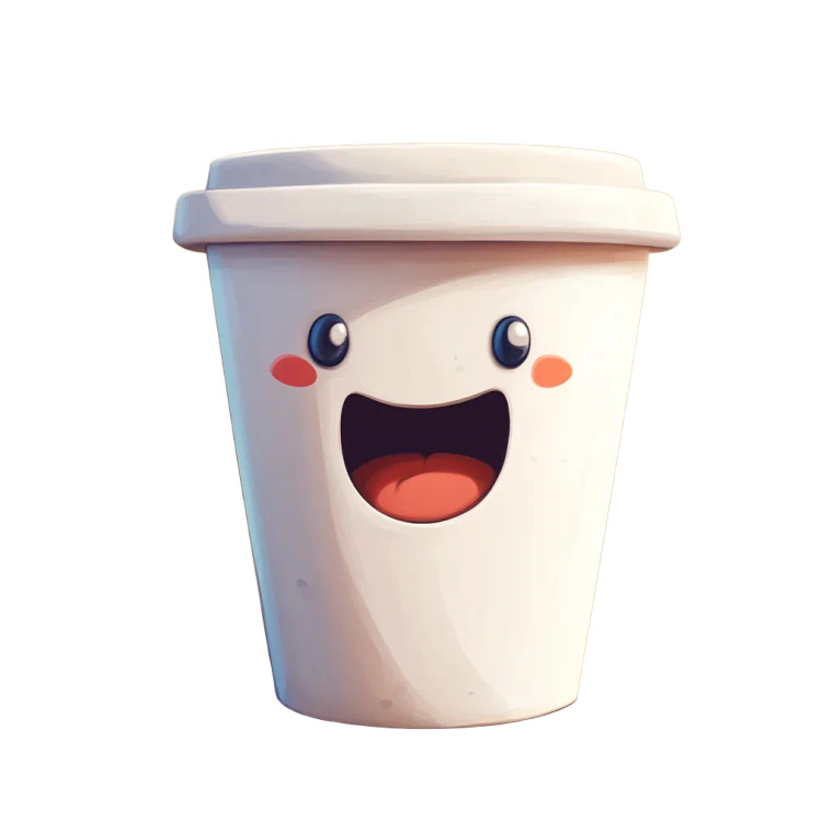 Cartoon Cup Holder Vinyl Car Decal Sticker – Waterproof & UV-Resistant 8"