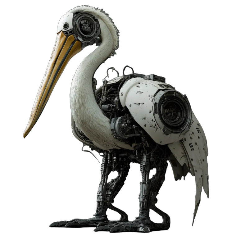 Machine Pelicans Vinyl Car Decal Sticker – Waterproof & UV-Resistant 8"