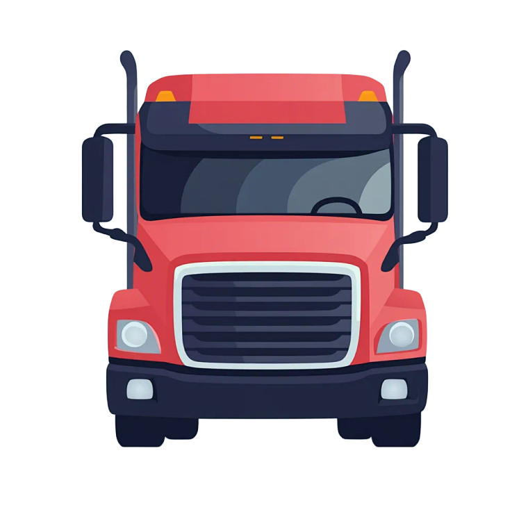 Truck Front Vector Vinyl Car Decal Sticker – Waterproof & UV-Resistant 8"