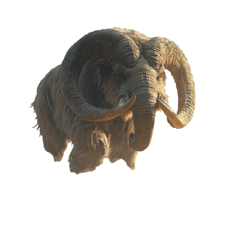 Horned Desert Elephant Vinyl Car Decal Sticker – Waterproof & UV-Resistant 8"