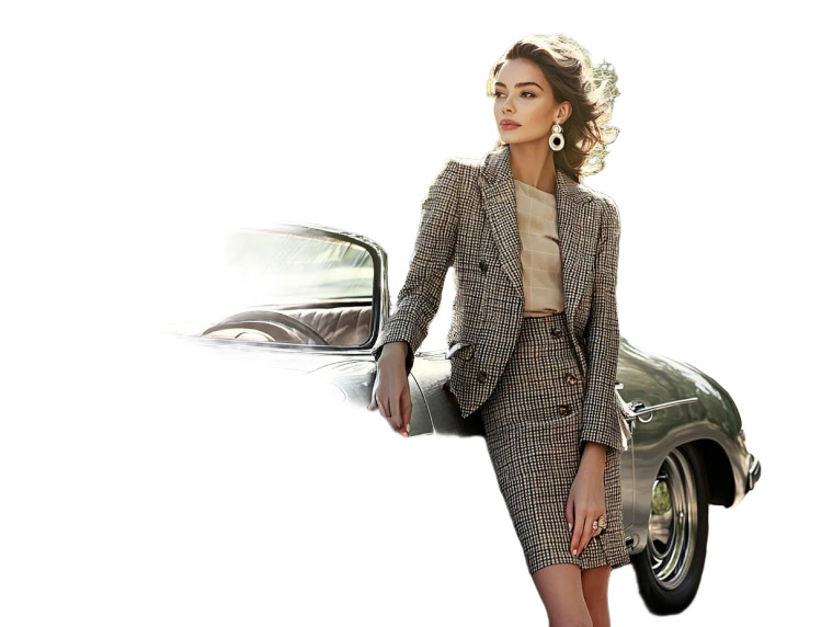 Elegant Porsche Muse Vinyl Car Decal Sticker – Waterproof & UV-Resistant 8"