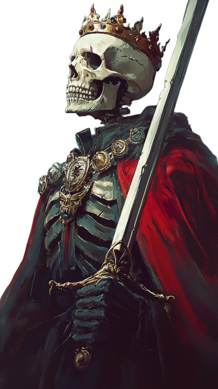 Gothic King Skull Vinyl Car Decal Sticker – Waterproof & UV-Resistant 8"