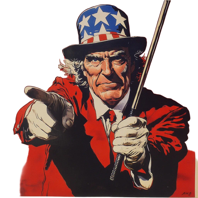 Uncle Sam Golf Vinyl Car Decal Sticker – Waterproof & UV-Resistant 8"