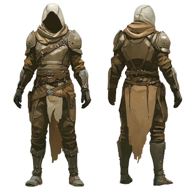 Fantasy Adventurer Outfit V2 Vinyl Car Decal Sticker – Waterproof & UV-Resistant 8"