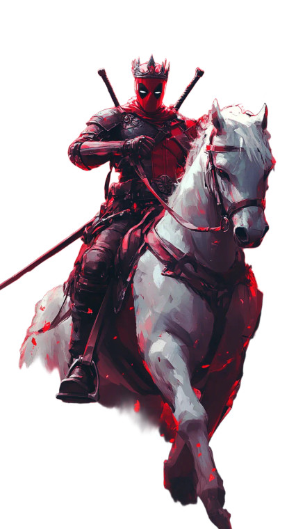 Deadpool Horseman Vinyl Car Decal Sticker – Waterproof & UV-Resistant 8"