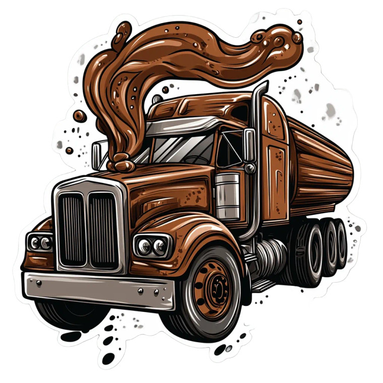 Chocolate Diesel Sticker Vinyl Car Decal Sticker – Waterproof & UV-Resistant 8"