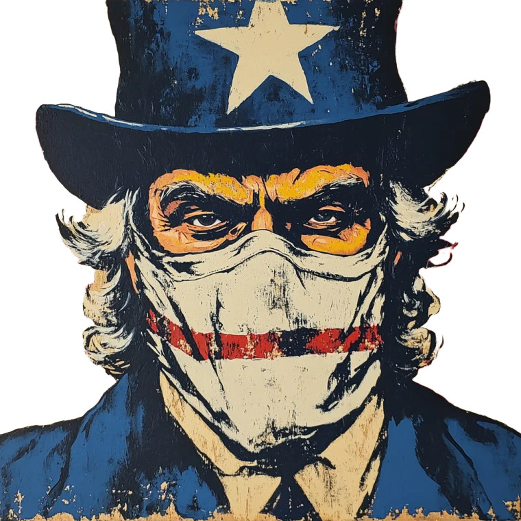 Uncle Sam Masked Vinyl Car Decal Sticker – Waterproof & UV-Resistant 8"