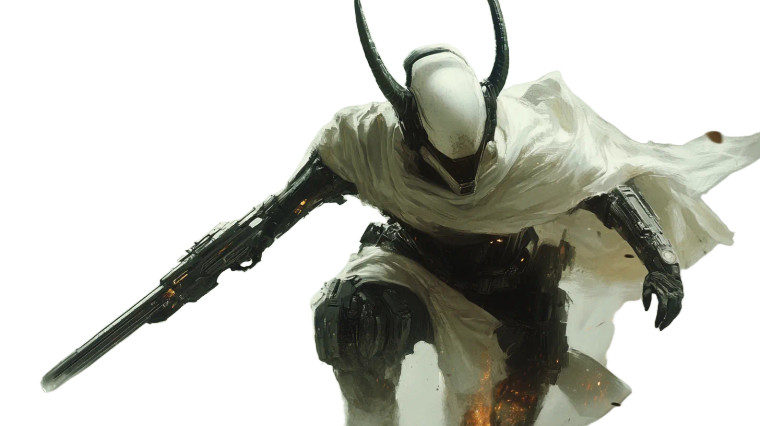 Futuristic Horned Warrior V2 Vinyl Car Decal Sticker – Waterproof & UV-Resistant 8"