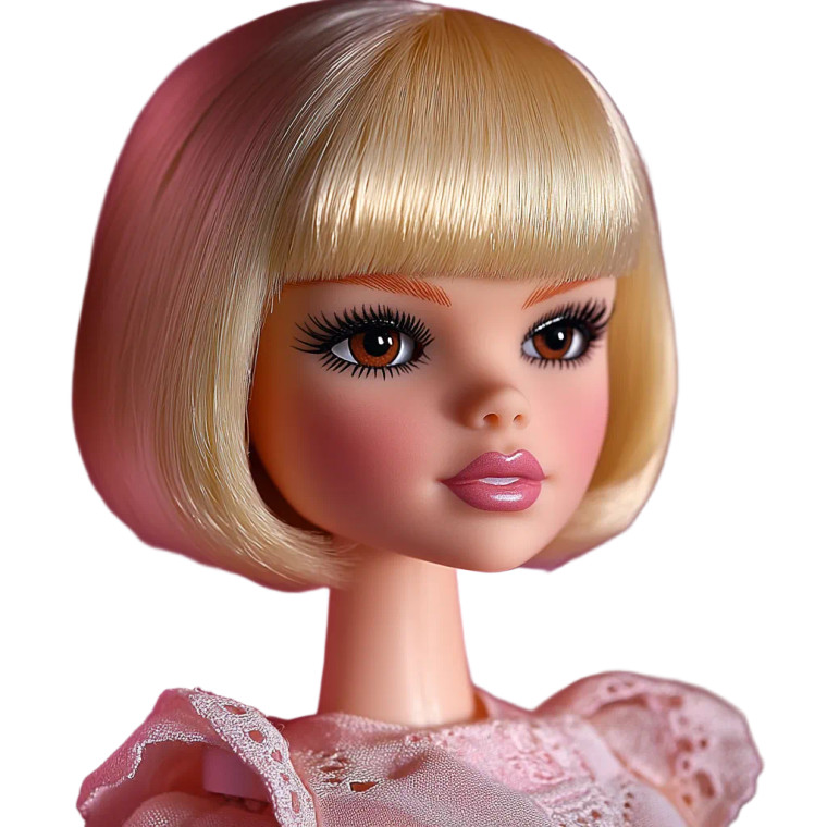 Blonde Doll Box Vinyl Car Decal Sticker – Waterproof & UV-Resistant 8"