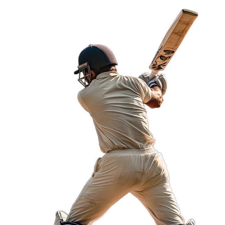 Cricket Player Back Vinyl Car Decal Sticker – Waterproof & UV-Resistant 8"