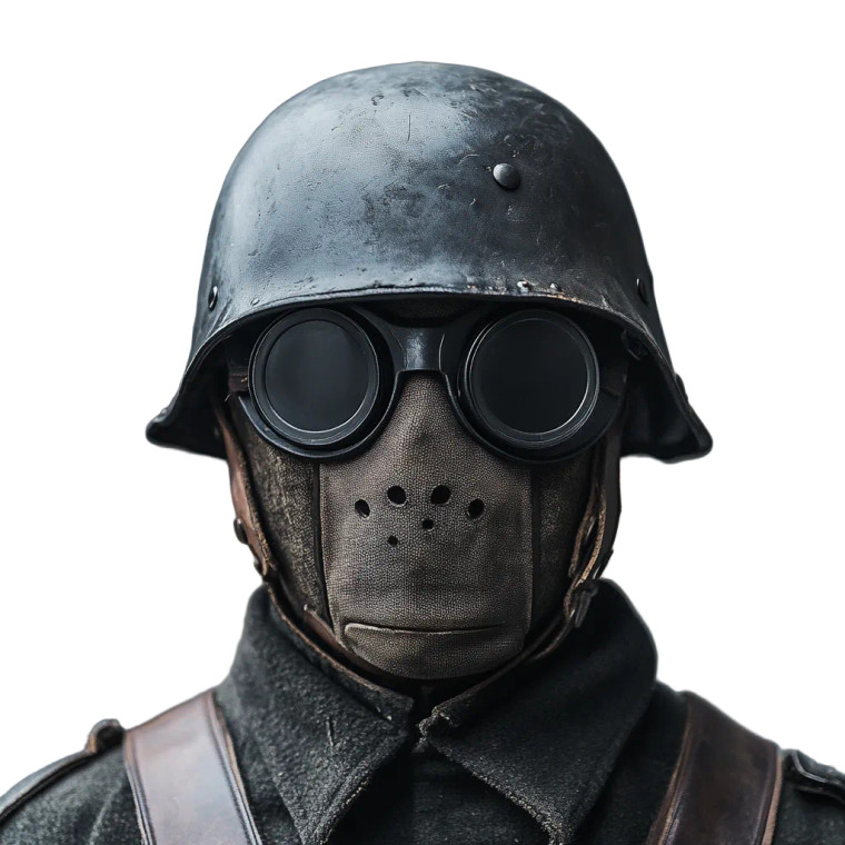 Masked War Soldier Vinyl Car Decal Sticker – Waterproof & UV-Resistant 8"