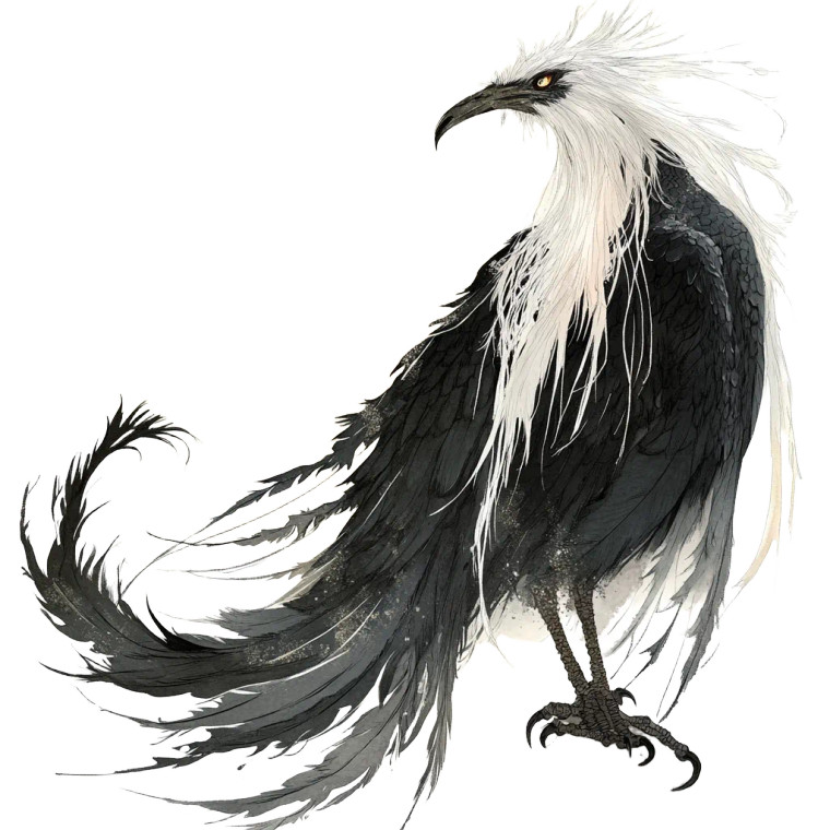 Mythical Chinese Bird V2 Vinyl Car Decal Sticker – Waterproof & UV-Resistant 8"