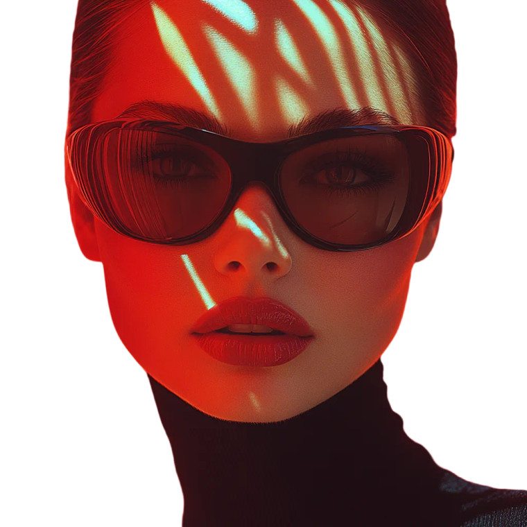 Radiant Editorial Portrait Vinyl Car Decal Sticker – Waterproof & UV-Resistant 8"