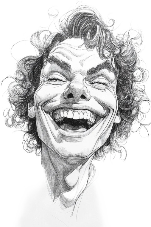 Happy Joker Sketch Vinyl Car Decal Sticker – Waterproof & UV-Resistant 8"