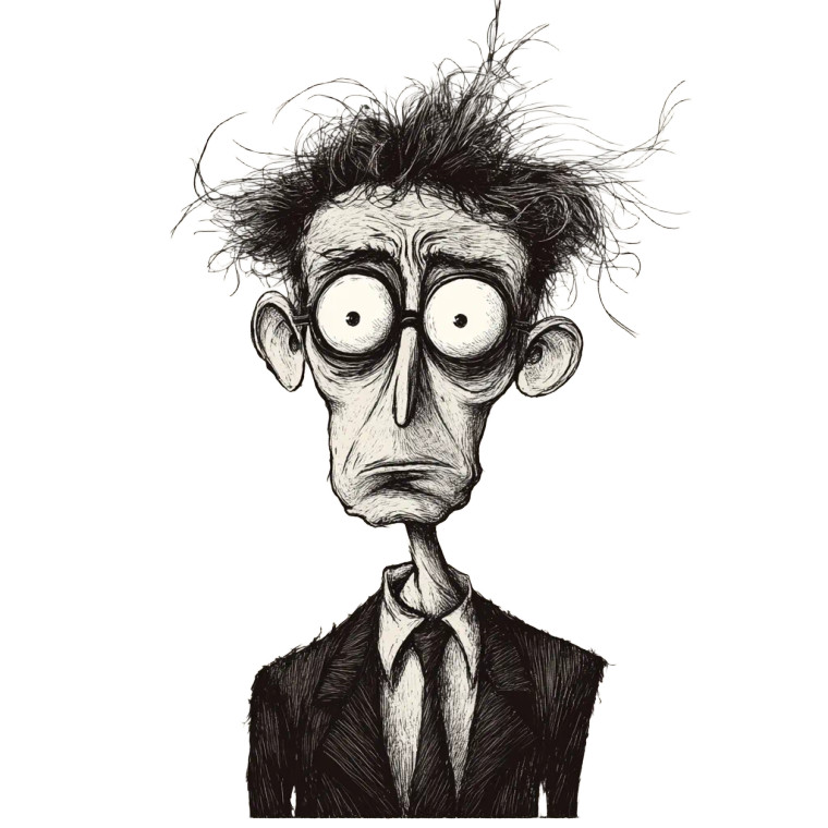 Crazy 90S Scientist Vinyl Car Decal Sticker – Waterproof & UV-Resistant 8"