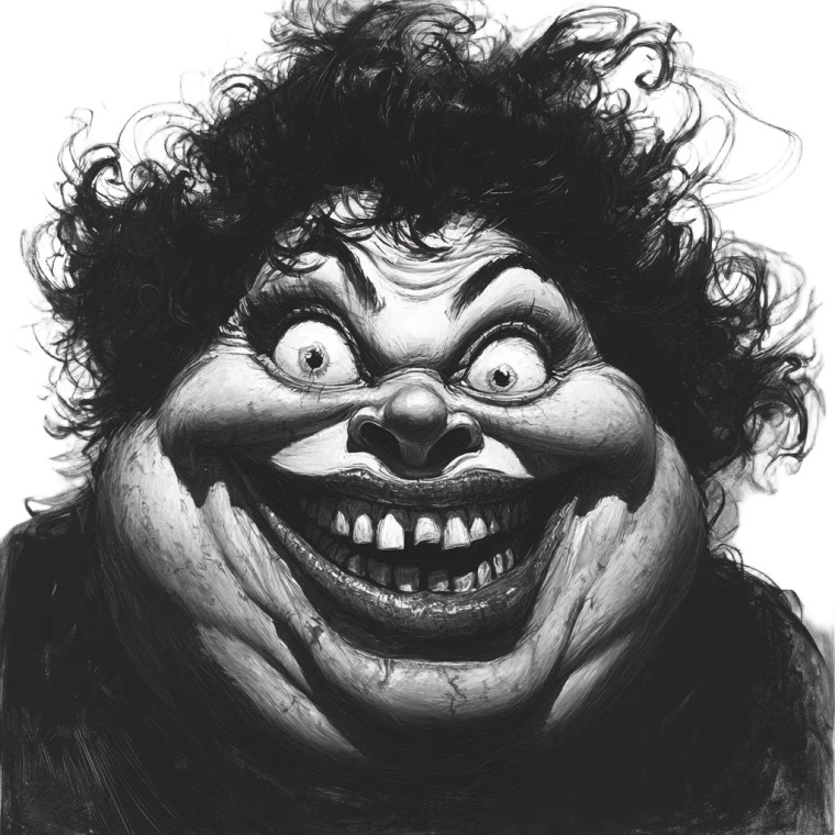 Crazy Large Lady Vinyl Car Decal Sticker – Waterproof & UV-Resistant 8"