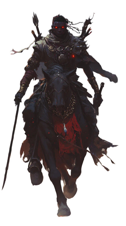 Desert Horselord Warrior Vinyl Car Decal Sticker – Waterproof & UV-Resistant 8"