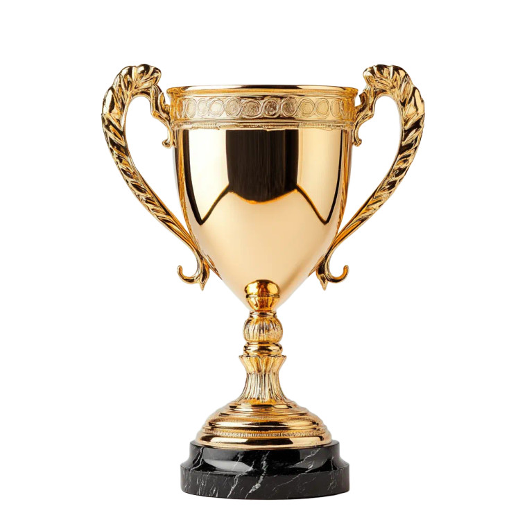 Golden Trophy V24 Vinyl Car Decal Sticker – Waterproof & UV-Resistant 8"