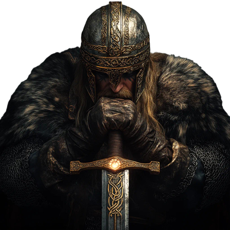 Viking King Portrait Vinyl Car Decal Sticker – Waterproof & UV-Resistant 8"
