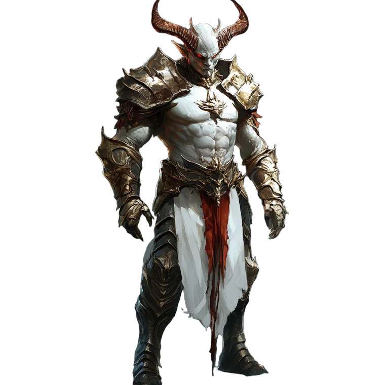 Armored Demon Concept Vinyl Car Decal Sticker – Waterproof & UV-Resistant 8"