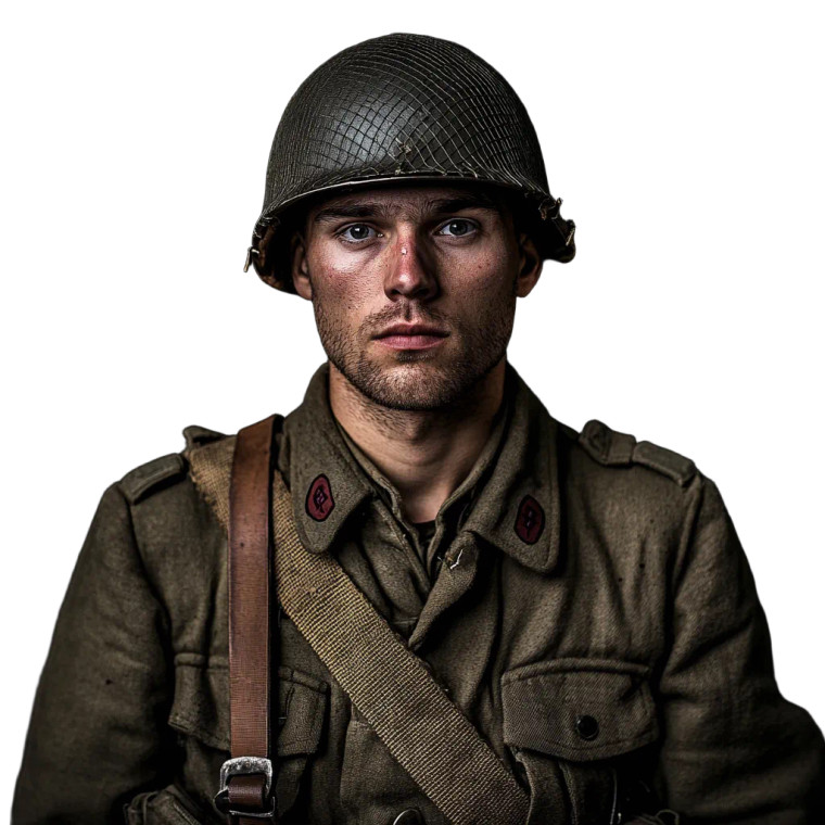 World War Soldier Vinyl Car Decal Sticker – Waterproof & UV-Resistant 8"