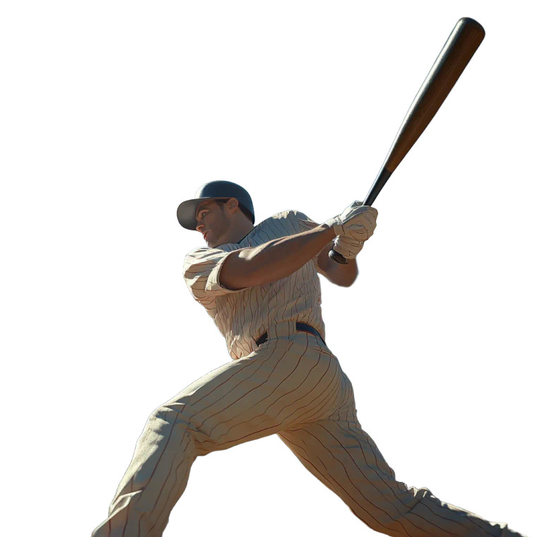 Baseball Batter Swing Vinyl Car Decal Sticker – Waterproof & UV-Resistant 8"