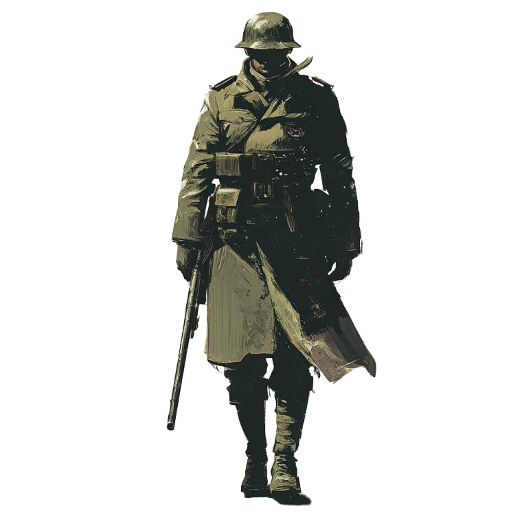 German Soldier Art Vinyl Car Decal Sticker – Waterproof & UV-Resistant 8"