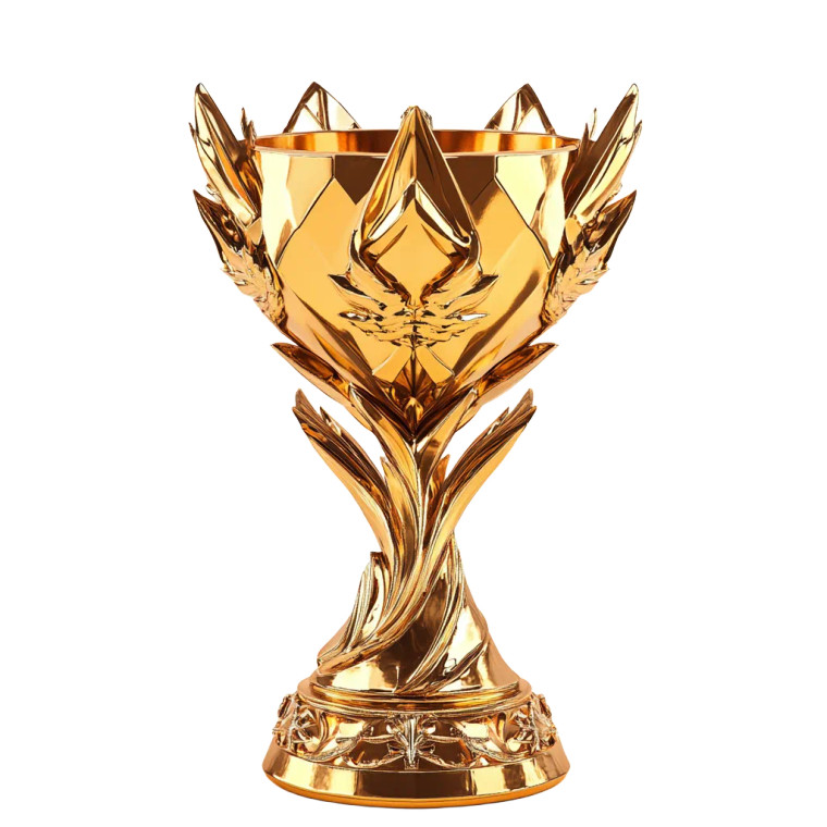 Gold Trophy Cup V3 Vinyl Car Decal Sticker – Waterproof & UV-Resistant 8"