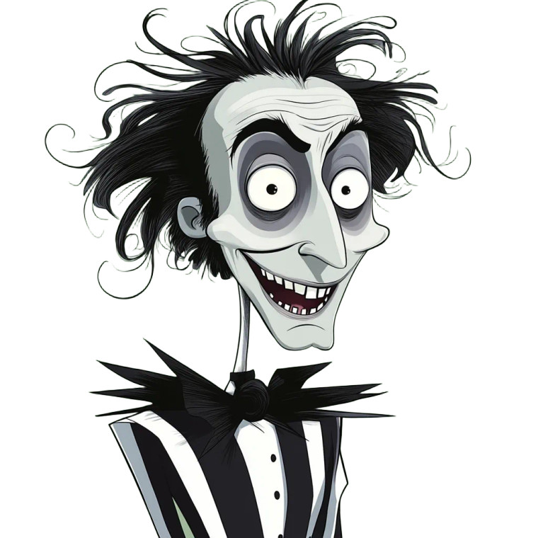 Beetlejuice Cartoon Vinyl Car Decal Sticker – Waterproof & UV-Resistant 8"