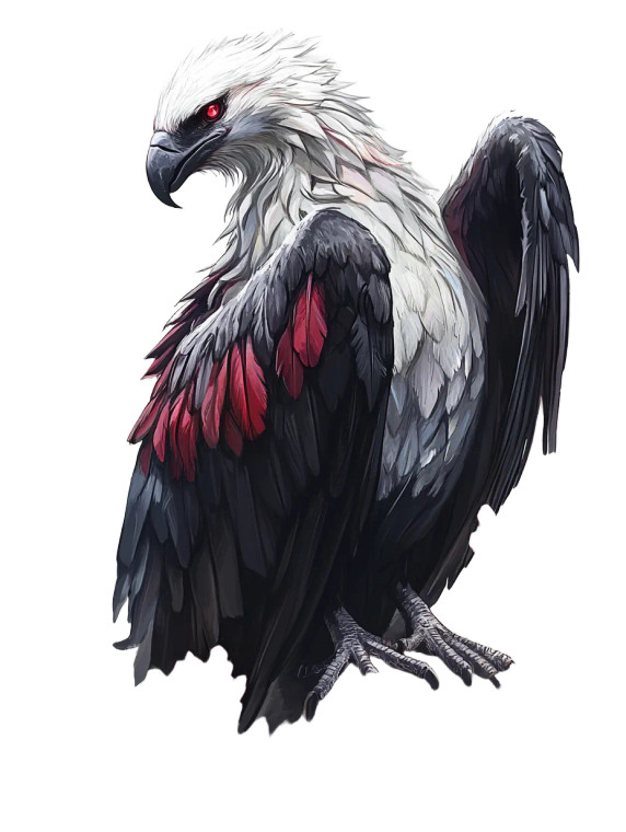 Dark Fantasy Vulture Vinyl Car Decal Sticker – Waterproof & UV-Resistant 8"