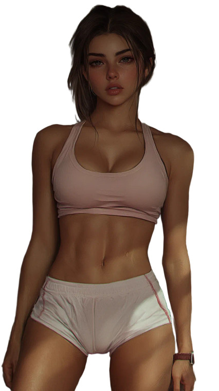 Female Gym Attire Vinyl Car Decal Sticker – Waterproof & UV-Resistant 8"