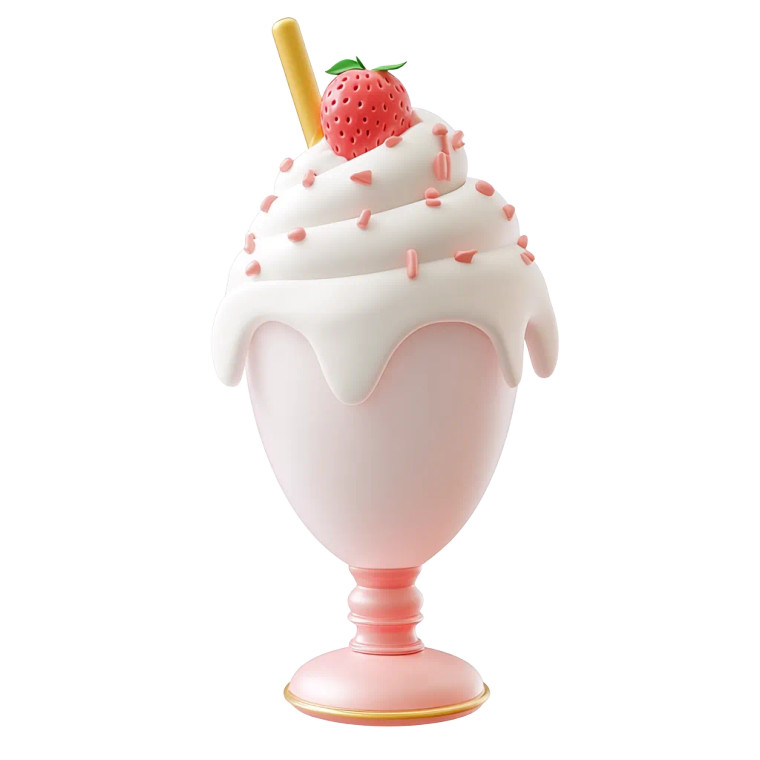 White Ice Cream Icon Vinyl Car Decal Sticker – Waterproof & UV-Resistant 8"