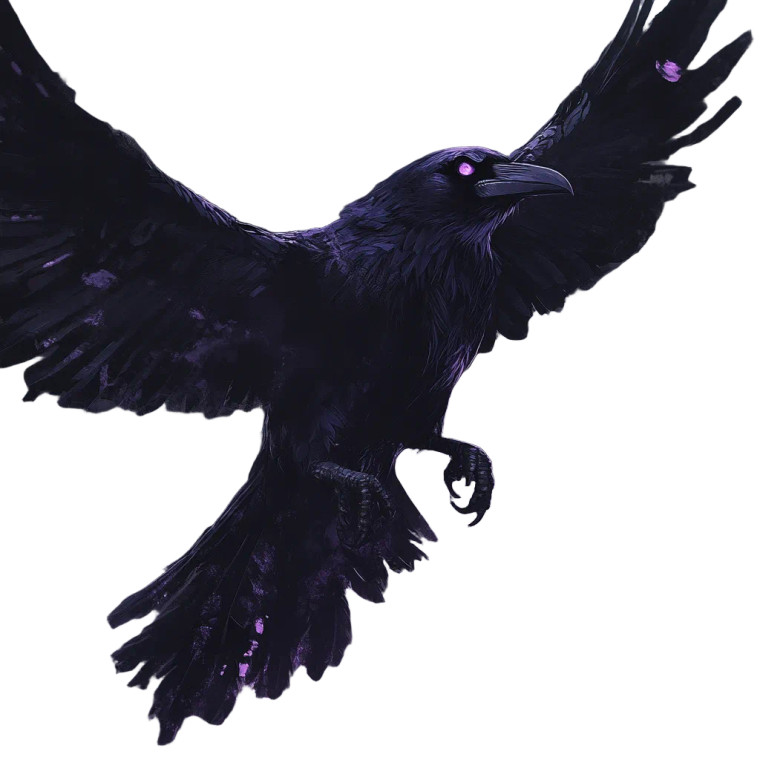 Animated Dnd Raven Vinyl Car Decal Sticker – Waterproof & UV-Resistant 8"
