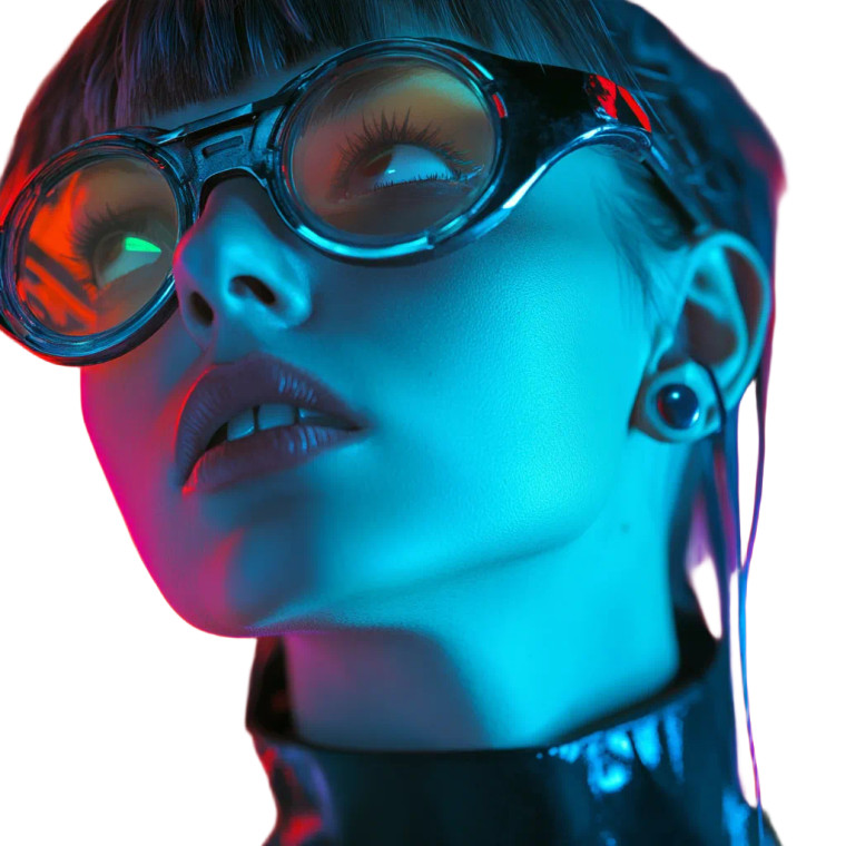 Cyber Punk Portrait Vinyl Car Decal Sticker – Waterproof & UV-Resistant 8"