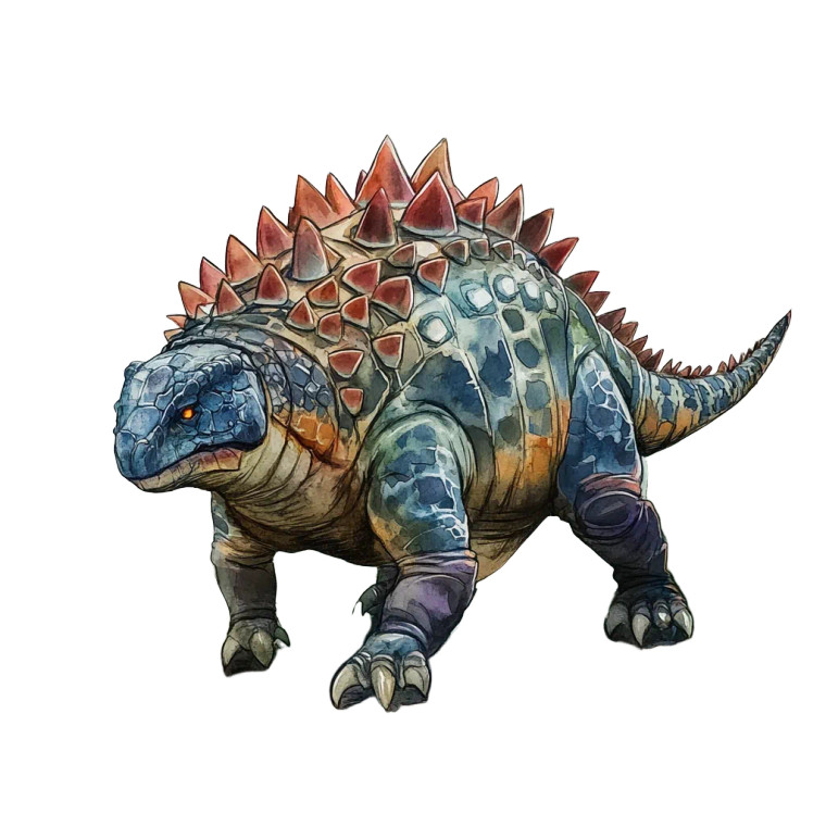 Ankylosaurus Watercolor Vinyl Car Decal Sticker – Waterproof & UV-Resistant 8"
