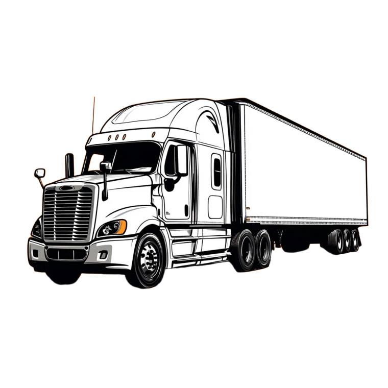 Freightliner Semi-Truck Vinyl Car Decal Sticker – Waterproof & UV-Resistant 8"