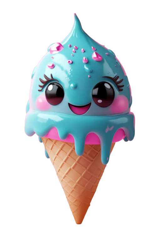 Neon Ice Cream Vinyl Car Decal Sticker – Waterproof & UV-Resistant 8"