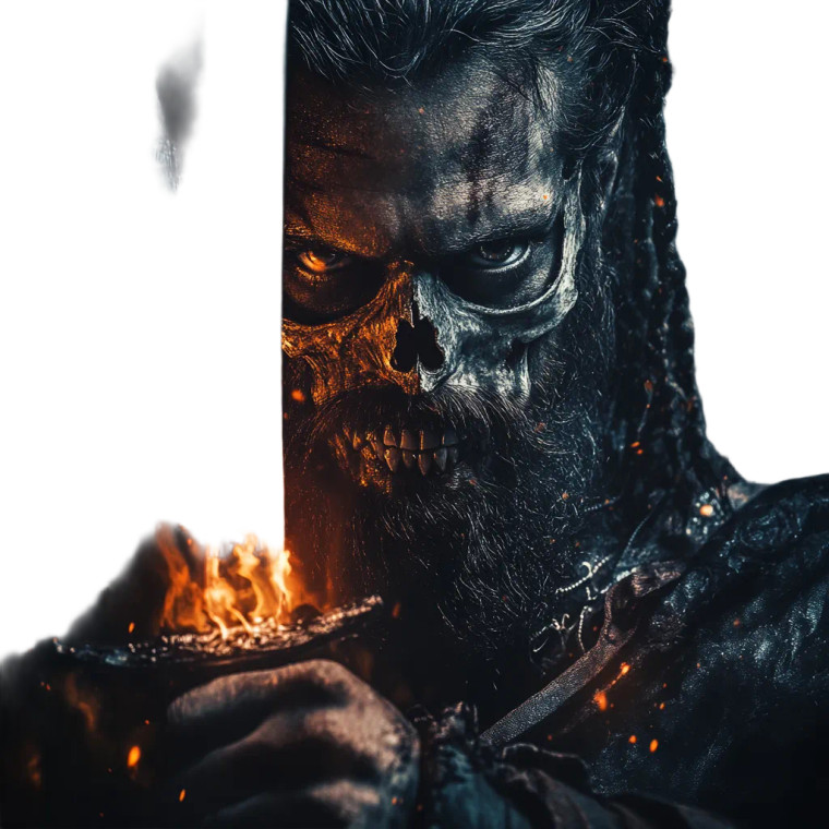 Pirate With Skull Face Vinyl Car Decal Sticker – Waterproof & UV-Resistant 8"