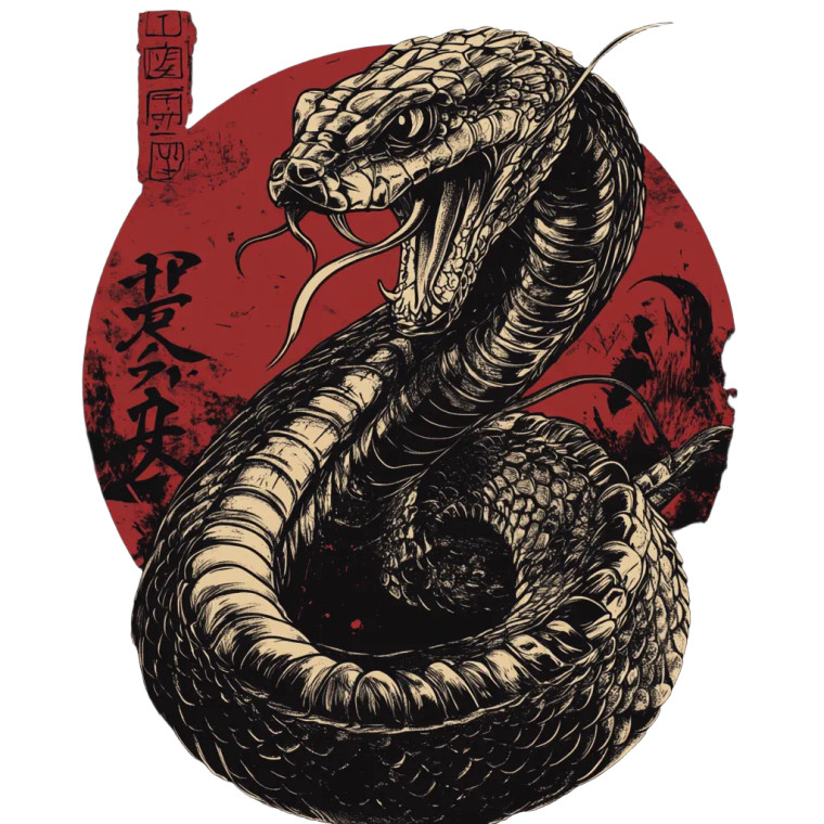 Yakuza Cobra Designs Vinyl Car Decal Sticker – Waterproof & UV-Resistant 8"