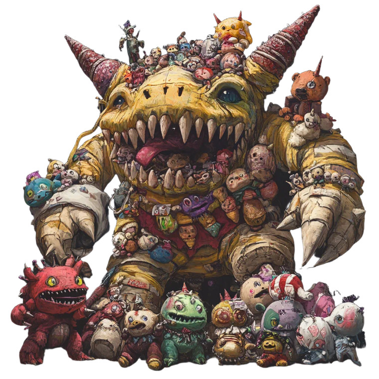 Doll Monster Vinyl Car Decal Sticker – Waterproof & UV-Resistant 8"