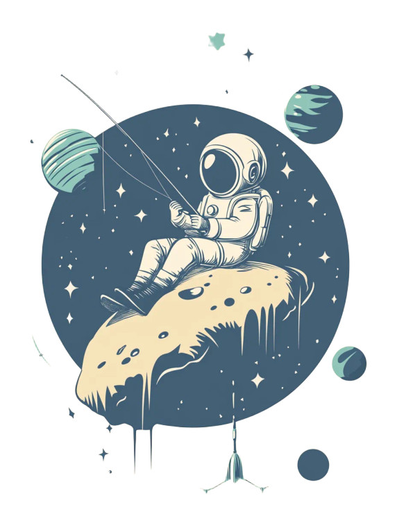 Lost In Orbit Vinyl Car Decal Sticker – Waterproof & UV-Resistant 8"