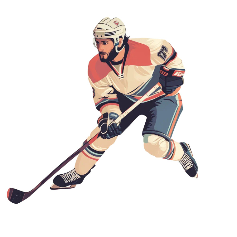 Handsome Hockey Player Vinyl Car Decal Sticker – Waterproof & UV-Resistant 8"