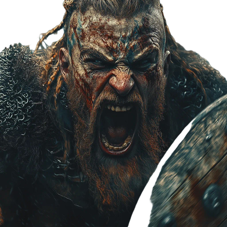 Enraged Viking Warrior Vinyl Car Decal Sticker – Waterproof & UV-Resistant 8"