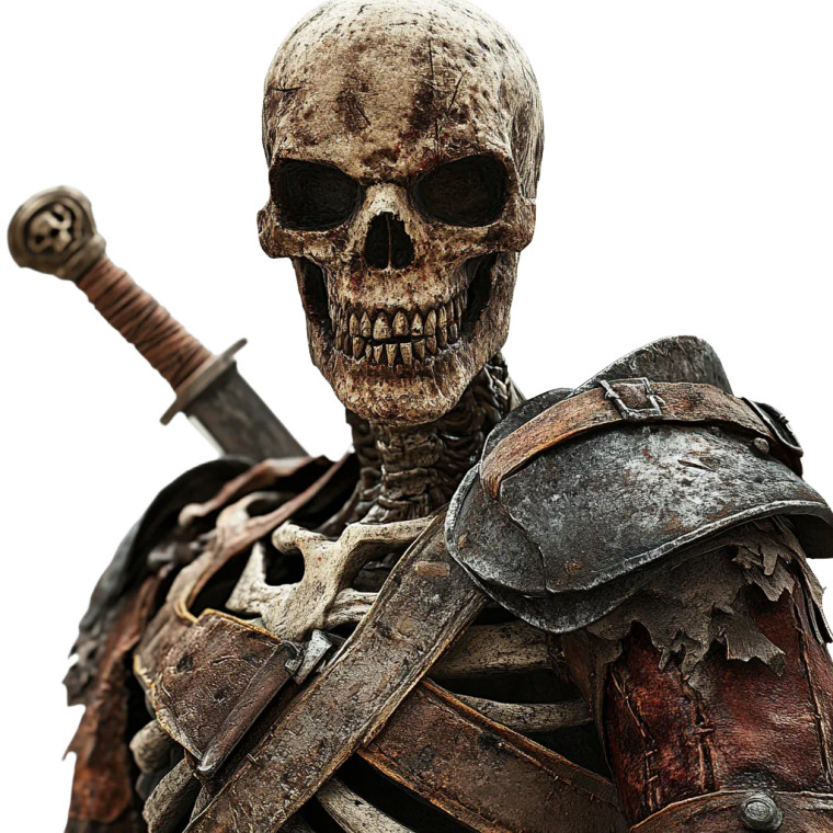 Fantasy Skeleton Warrior V2 Vinyl Car Decal Sticker – Waterproof & UV-Resistant 8"