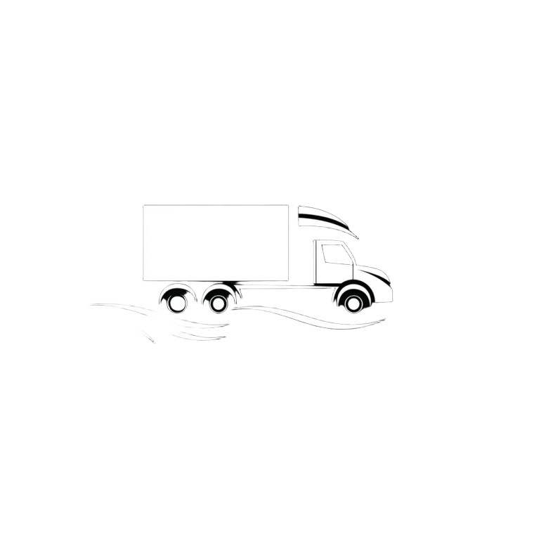 Simple Truck Logo V2 Vinyl Car Decal Sticker – Waterproof & UV-Resistant 8"