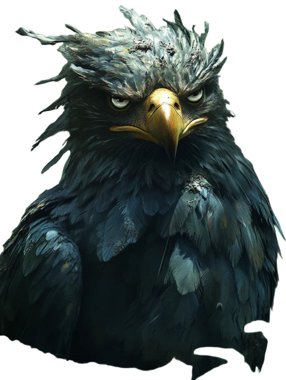 Sad German Eagle Vinyl Car Decal Sticker – Waterproof & UV-Resistant 8"